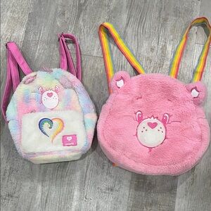 Care Bears Loungefly backpack 🎒 Colorful Plush Bear Backpack Set cute